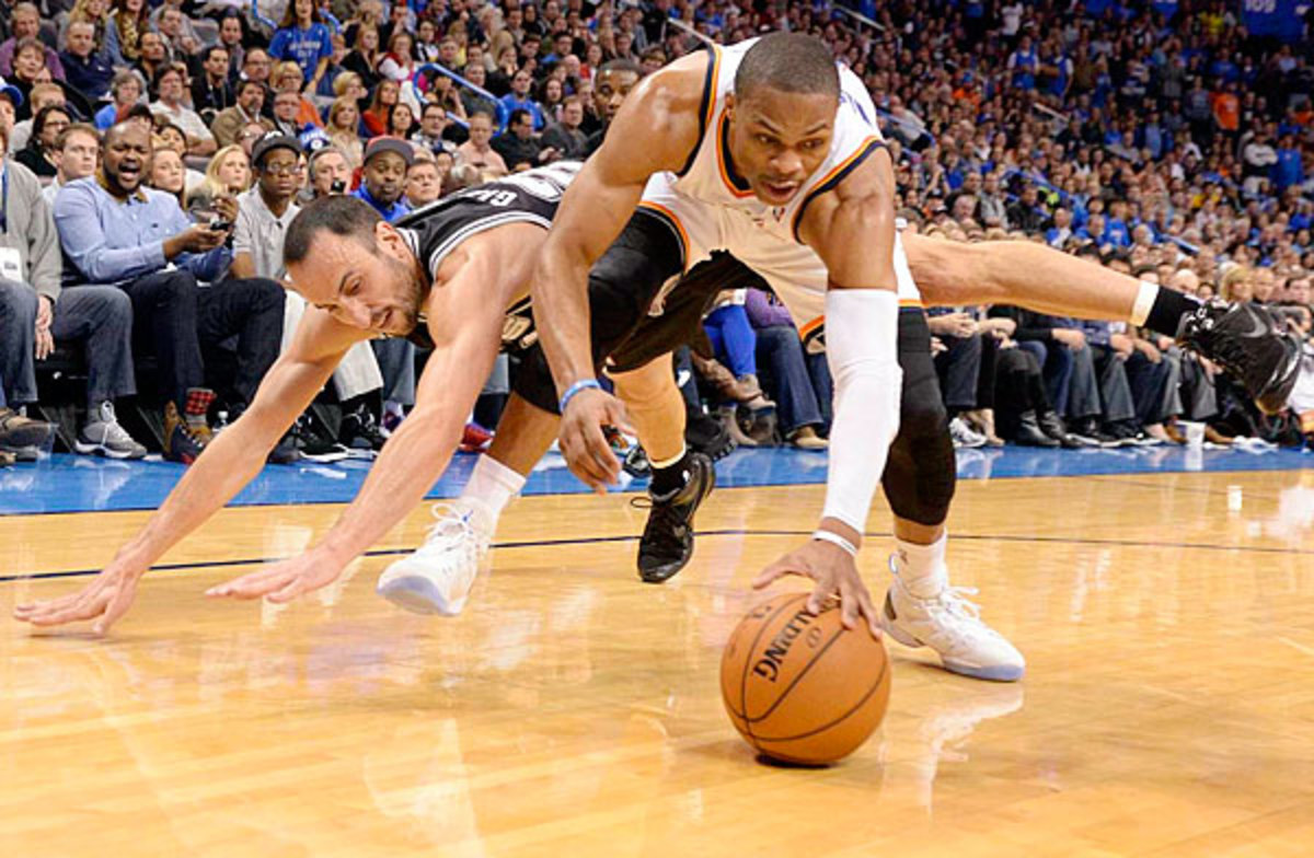 Russell Westbrook and Manu Ginobili